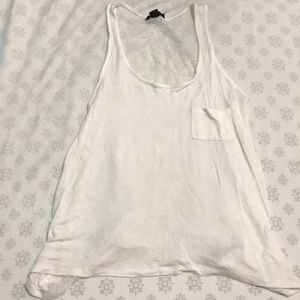 White tank top with lace back